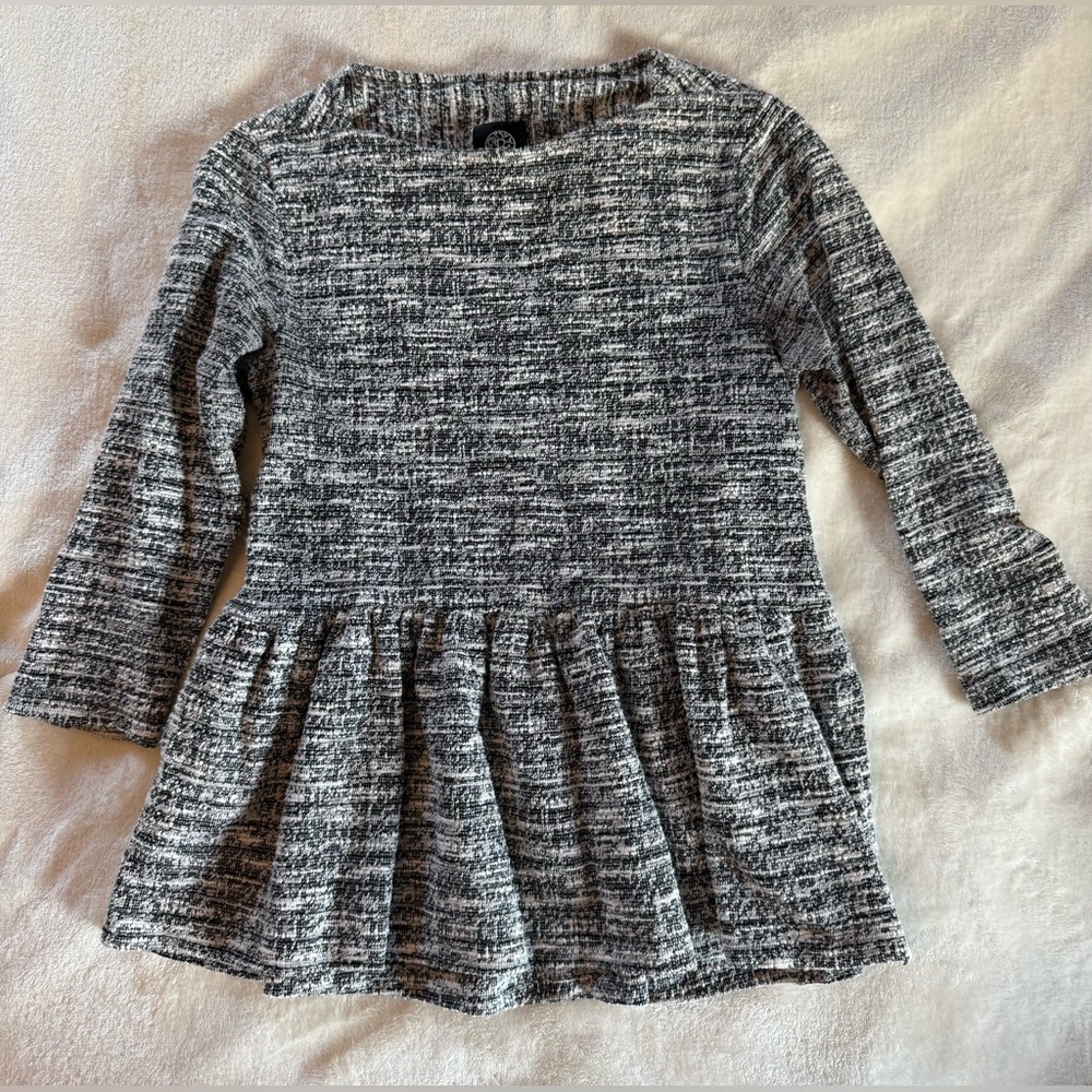 Bobeau Black and White Women Top Short Sleeve